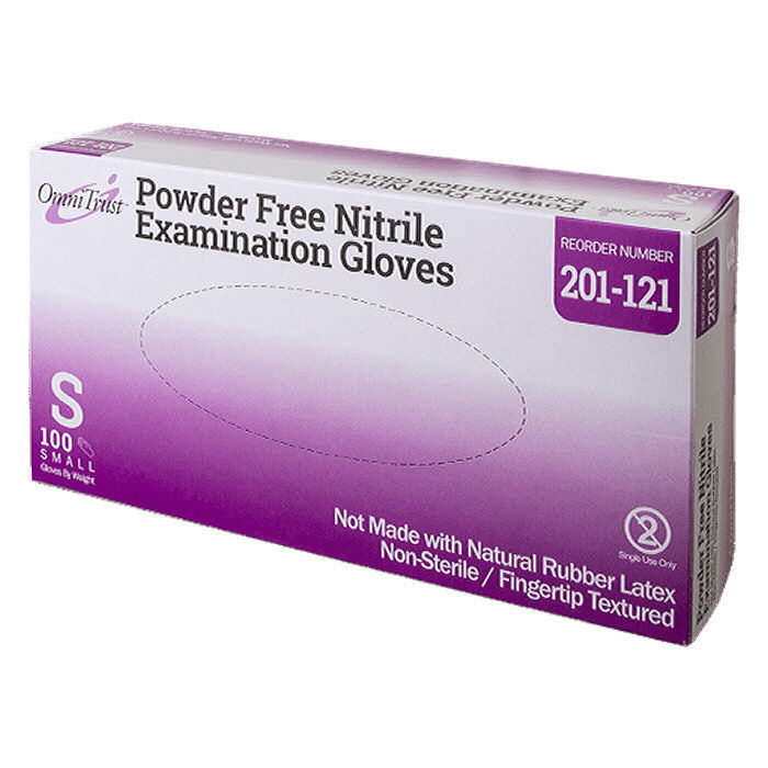 Omni Blue Nitrile Examination Gloves - Case of 1000, Small